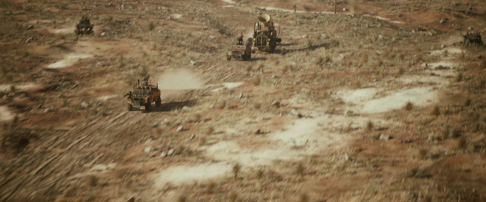 A convoy crossing the desert in Rage Fall